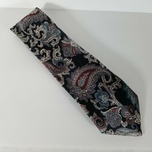 Men's KETCH Silver/Blue/Burgundy Paisley Tie